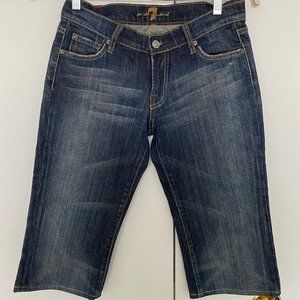 7 For All Mankind Cropped Bermuda Shorts Size 27